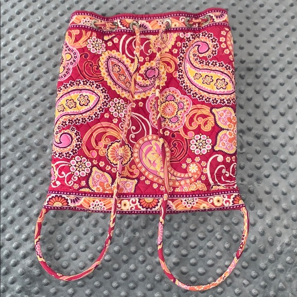 Vera Bradley Raspberry Fizz Drawstring Backpack - Picture 5 of 5